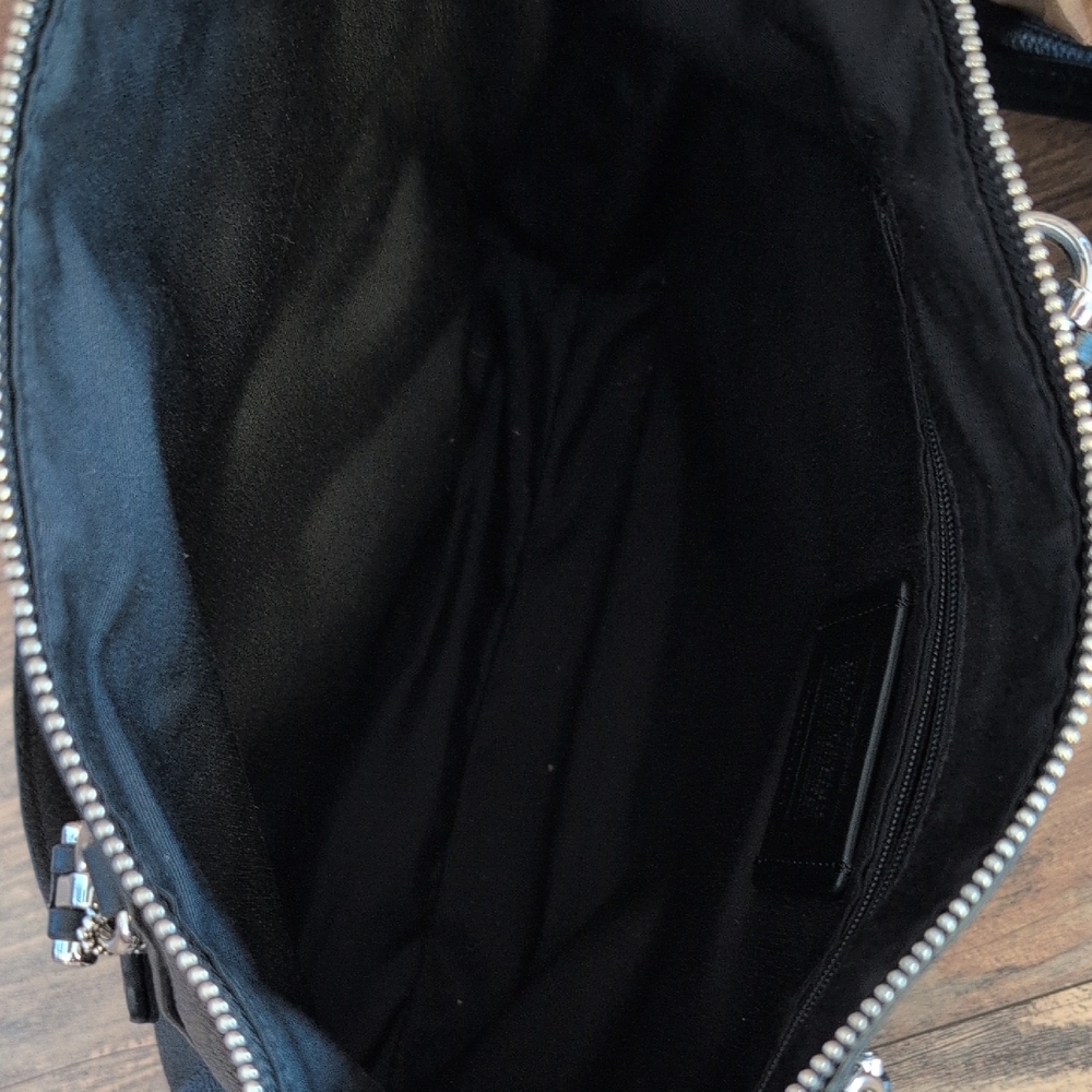 Coach Black Prairie Satchel Pebbled Leather Satchel with Silver Hardware   C294 - Picture 6 of 15